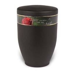 Design Urn met Tekstband Roos (3.6 liter)