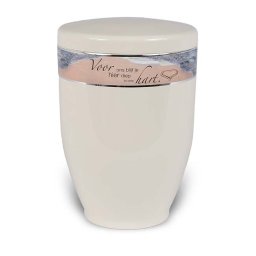 Design Urn met Tekstband Strandhart (3.6 liter)