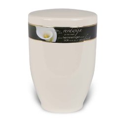 Design Urn met Tekstband Lelie (3.6 liter)