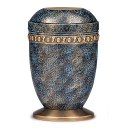Design Urn met klassiek messing voet en sierband (4 ltr)