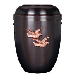 Duo-colour Designer Urn met Duiven (4 liter)