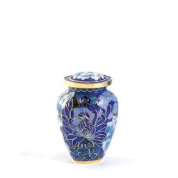 Elite Floral Blue Cloisonne mini Urn (0.11 liter)