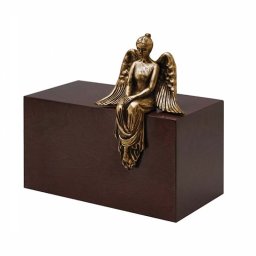 Grote Design Urn Mediterende Engel Brons (4.8 liter)