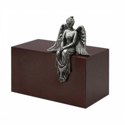 Grote Design Urn Mediterende Engel Staal (4.8 liter)
