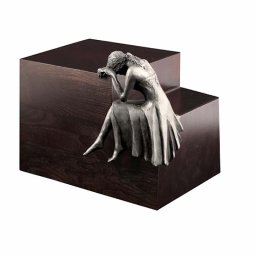 Grote Design Urn Treurende Engel Staal (4.8 liter)