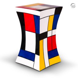 Grote Diabolo Glasfiber Urn Mondriaan (3.8 liter)