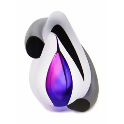 Premium Kristalglazen 3D Traan Urn Bow Purple (0.06 liter)
