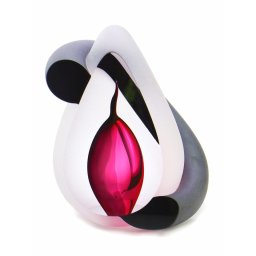 Premium Kristalglazen 3D Traan Urn Bow Red (0.06 liter)