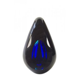 Kristalglazen 3D Diamond Black Traan Urn Blauw (0.1 liter)
