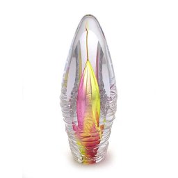 Premium Kristalglazen 3D Traan Urn Rose-Yellow Purple (0.07 liter)