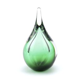 Kristalglazen 3D Mini Traan Urn Groen (0.05 liter)