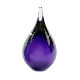 Kristalglazen 3D Mini Traan Urn Paars (0.05 liter)