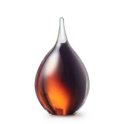 Kristalglazen 3D Mini Traan Urn Cognac (0.05 liter)
