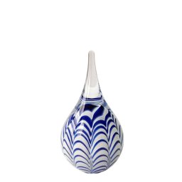 Kristalglazen Ripple Mini Urn Blue Waves (0.04 liter)