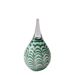 Kristalglazen Ripple Mini Urn Green Waves (0.04 liter)
