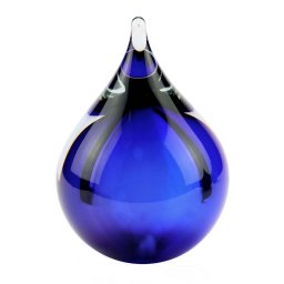 Kleine Kristalglazen 3D Bubble Blue Urn (0.12 liter)