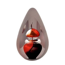 Kristalglazen 3D Traan Urn Orion Dark Red (0.07 liter)
