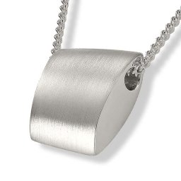 Rechthoekige Zilveren Ashanger inclusief Collier