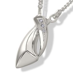 Zilveren Ashanger Fantasy Vlam inclusief Collier