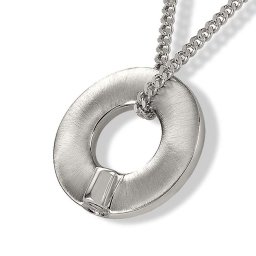 Zilveren Ronde Ring Ashanger inclusief Collier