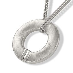 Zilveren Ronde Ring Ashanger inclusief Collier