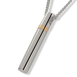 Zilveren Buisvormige Ashanger inclusief Collier