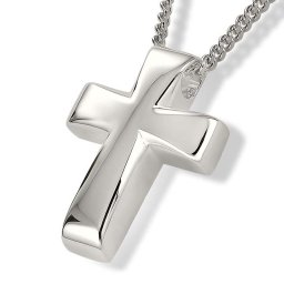 Zilveren Ashanger Kruis inclusief Collier