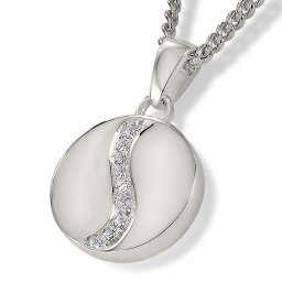 Zilveren Yin Yang Ashanger Zirkonia inclusief Collier