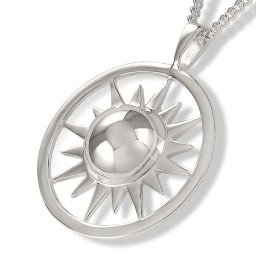 Zilveren Ashanger Zon inclusief Collier
