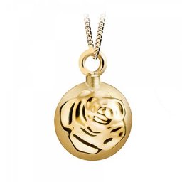 Gouden Ashanger Rond en Bol met Roos