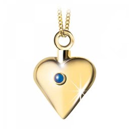 Gouden Ashanger Hart met Saffier