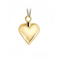 Gouden Ashanger Mini Hartje met Glansrand