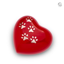 Medium Hart Dieren Urn Shiny Red (0.35 liter)