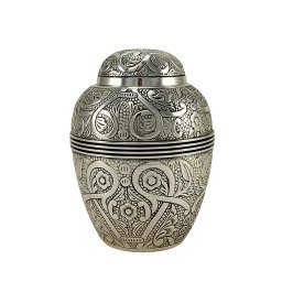 Medium Grote Antique Silver Dieren Urn (1.3 liter)