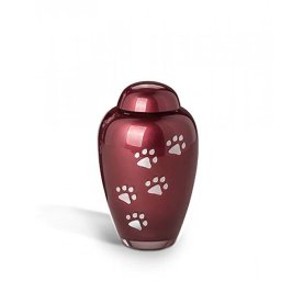 Kleine Bohemian Crystal Glazen Dieren Urn Bordeaux (0.3 liter)