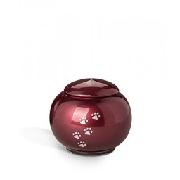 Kleine Bohemian Crystal Glazen Dieren Urn Bordeaux (0.6 liter)