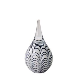Ripple Mini Dieren Urn Black Waves (0.04 liter)