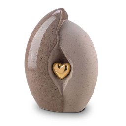 Grote Bruingrijze Keramische Dieren Urn (3.8 liter)