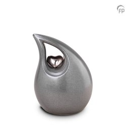 Kleine Grey Metallic Keramische Dieren Urn (2.2 liter)
