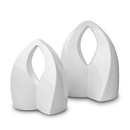 Grote Keramische Witte Boog Dieren Urn (3.8 liter)