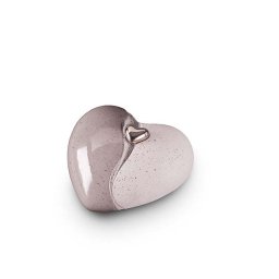 Middelgrote Keramische Hart Dieren Urn Grey (1.4 liter)