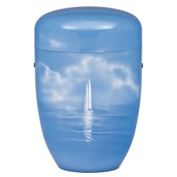 Design Urn Zee met Zeilboot (4 liter)