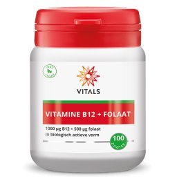 Vitals Vitamine B12 1000mcg + Folaat 500mcg Zuigtabletten