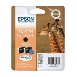 Epson T0711H zwart duoverpakking