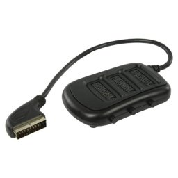 3-weg scart splitter zwart 0.50m
