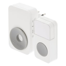 Witte draadloze deurbel met 36 melodieën, 150m bereik en 85dB...
