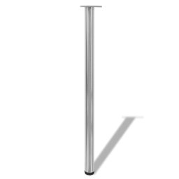 vidaXL Tafelpoten in hoogte verstelbaar geborsteld nikkel 1100 mm 4 st
