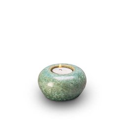 Keramische Mini Urn met Waxinelichtje Groen (0.05 liter)