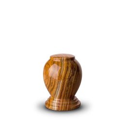Marmeren Mini Urn Bruinbeige (0.15 liter)