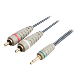 Bandridge Stereo mini jack naar 2x tulp kabel